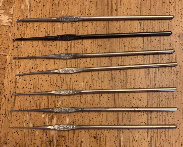 7 Vintage Crochet Hooks Lot of 7 BOYE 3 4 8 9 11 12 Metal USA 7 Vintage Crochet Hooks Lot of 7 BOYE 3 4 8 9 11 12 Metal USA