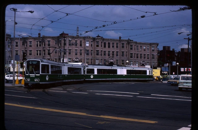 Trolley Slide - Boston MBTA #3453 T Transit Car Train Streetcar 1978 Vintage