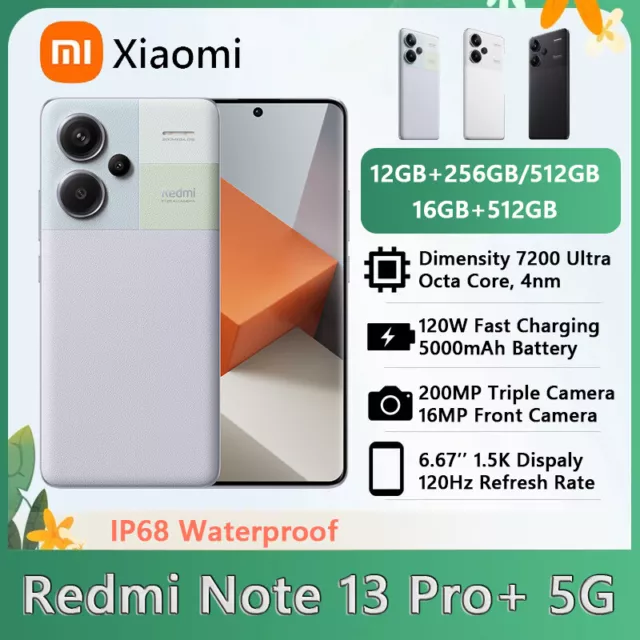 Xiaomi Redmi Note 13 PRO+ Plus 5G Smartphone 6.67 Dimensity 7200-Ultra  5000mAh Battery 120W Fast Charging 200 MP