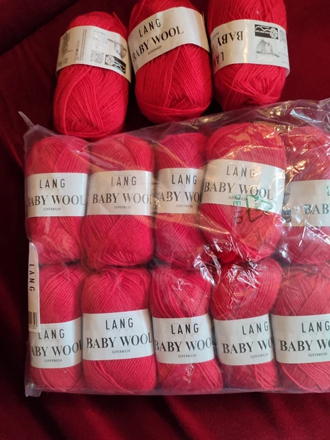 wolle zum stricken , Baby Wool  325 g Rot