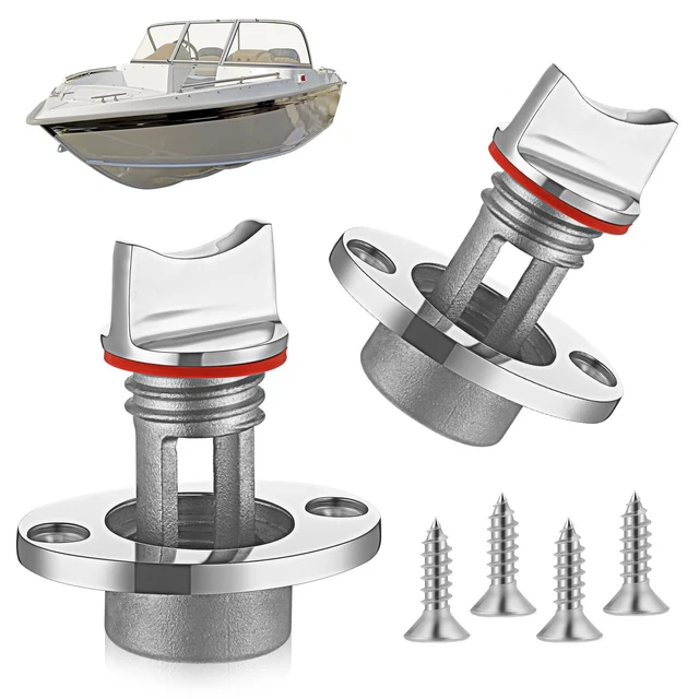 Marine Drain Plug Stainless Steel Boat Drain Plug Kit Oval Garboard Transom Boat