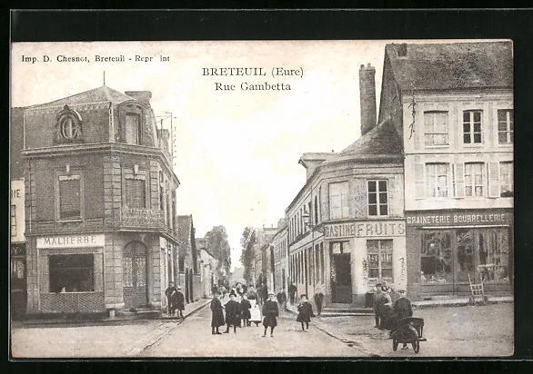 CPA Breteuil-sur-Iton, Rue Gambetta