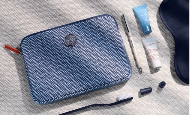 Lot De 2 Pochettes / Trousses Air France Premium – Bleu Foncé – Neuves Sous Blister