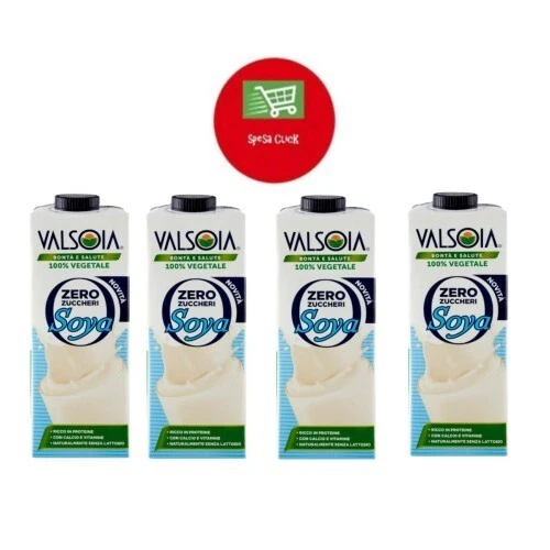 Valsoia Bontà e Salute Zero Zuccheri Soya  contiene soia 4 litri