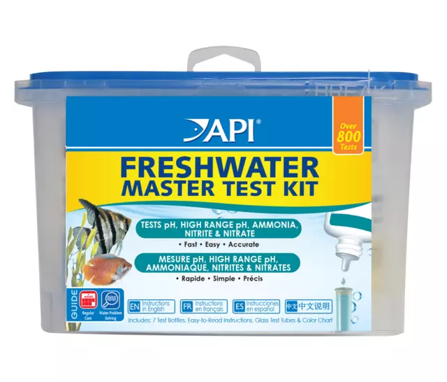 API Freshwater Aquarium Master Test Kit 5 tests complete w/directions 800+tests