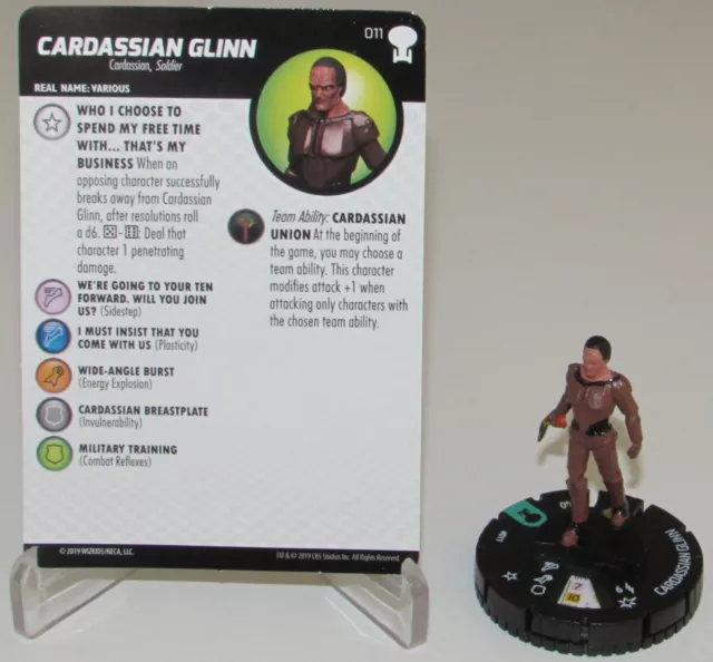 CARDASSIAN GLINN 011 Star Trek TNG To Boldly Go HeroClix Away Team