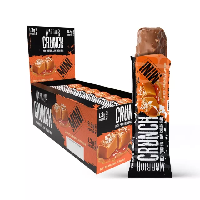 Protein Bar Snacksize Box of 24 x 32g - Warrior Crunch Mini - Salted Caramel