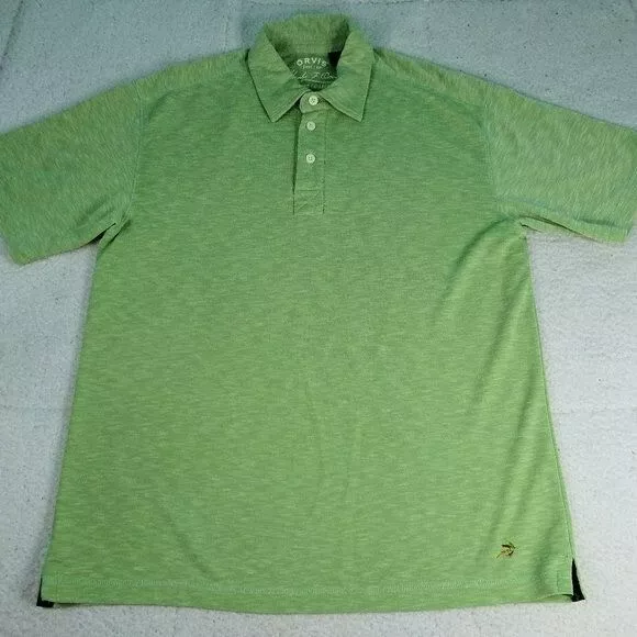 ORVIS TROUT FISHING Lime Green Polo Shirt Medium $35.00 - PicClick