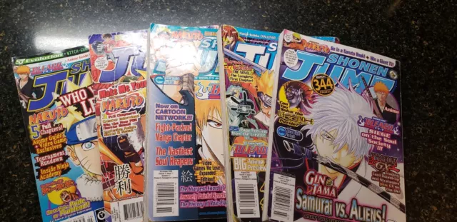 Lot of 5 Shonen Jump Manga Comics Magazines From 2006 2007