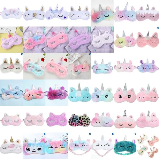UNICORN-Plüsch-Augenmaske Reiseschlafmasken Schlafende Kinder verwöhnen Mädchen*
