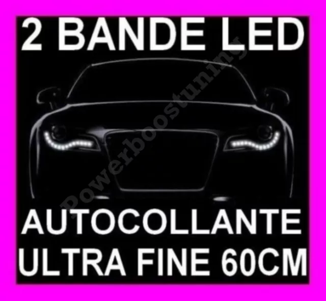 Bande A Led Smd Adhesif Souple Blanche Phare Feux Jour Diurne Feu Blanc Xenon