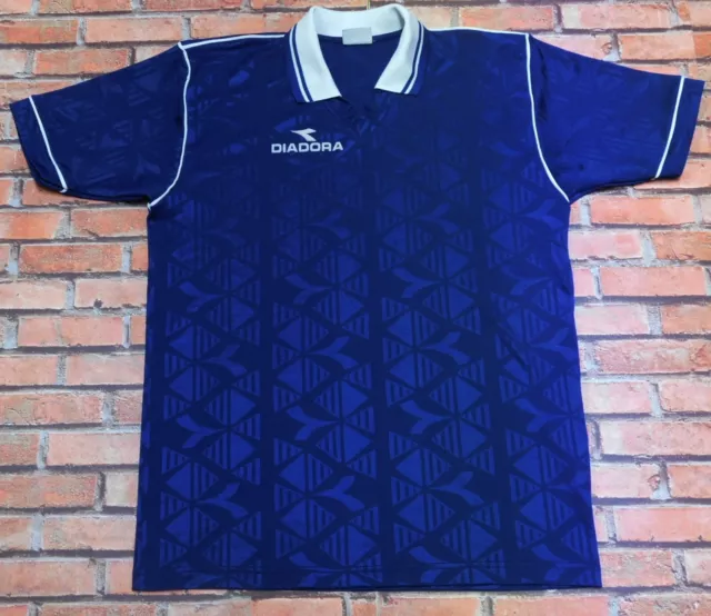 Diadora Soccer Jersey Shirt Maillot Nolel Streetwear Vintage (712) Size L