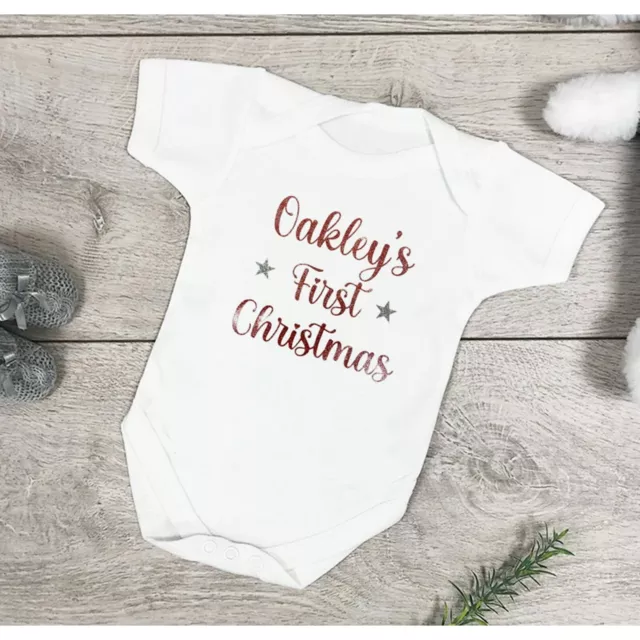 Personalisierter Baby erster Weihnachtspyjama Jungen Mädchen Weihnachten PJs Nachtwäsche