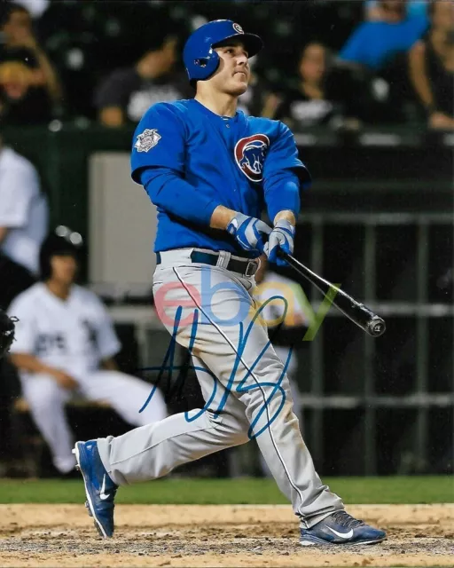 ANTHONY RIZZO signed auto CHICAGO CUBS WORLD SERIES 8X10 photo reprint