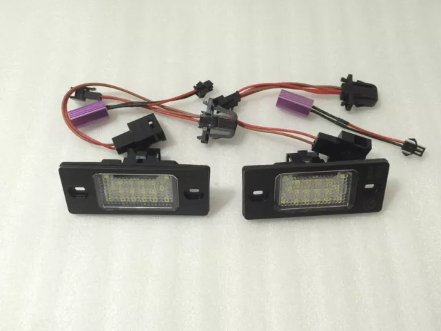 PLAFONES DE MATRICULA LUCES LED MATRICULAS  Audi TT TTS ROADSTER 2007-2010