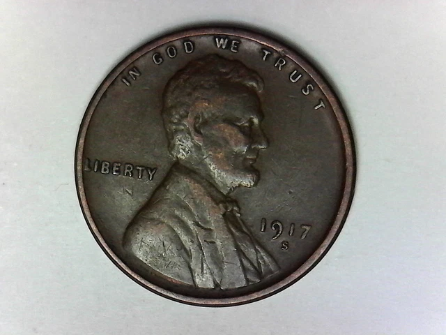 Nice collector grade 1917 S  Lincoln Cent Great  cent for type coin set #1