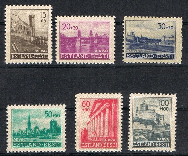 DR Bes. Estland: MiNr. 4 - 9 *, FALZ [11803]