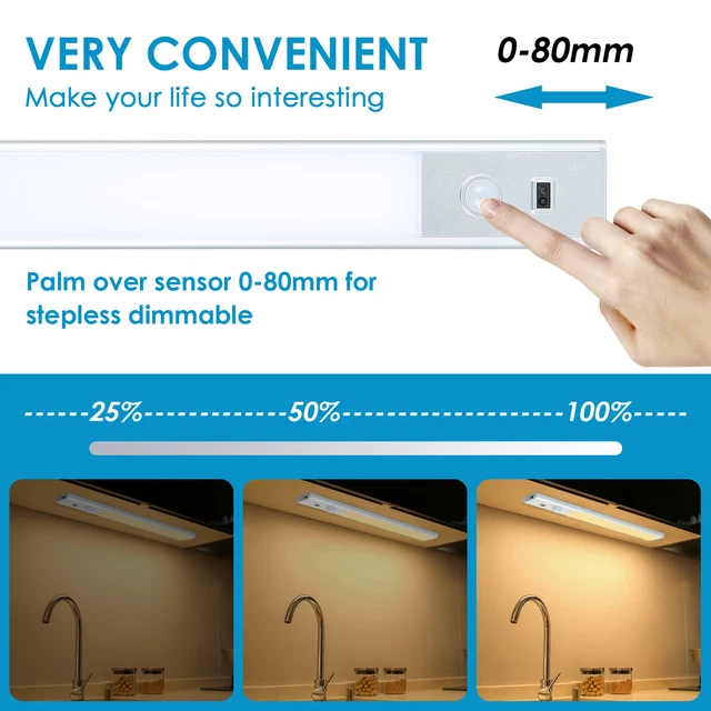 46 LEDS CABINET Lamp Adopted PIR Motion Inductor Sensor/ Hand- Mode/ C ...