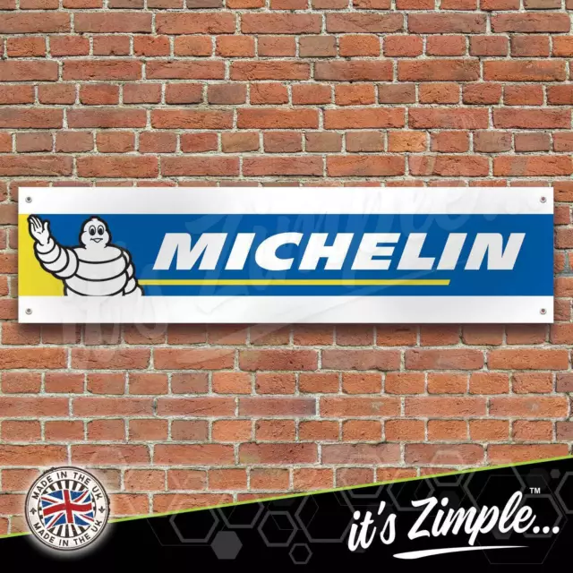 Michelin Tyres Logo Michelin Man Banner Garage Workshop PVC Trackside Sign