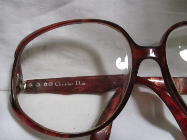 Christian  Dior-  Vintage -Vintage-Oversize  Red, Glasses  Frames. Pre Owned  Ex
