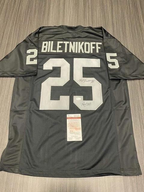 Fred Biletnikoff Signed Custom Oakland Raiders Jersey JSA COA