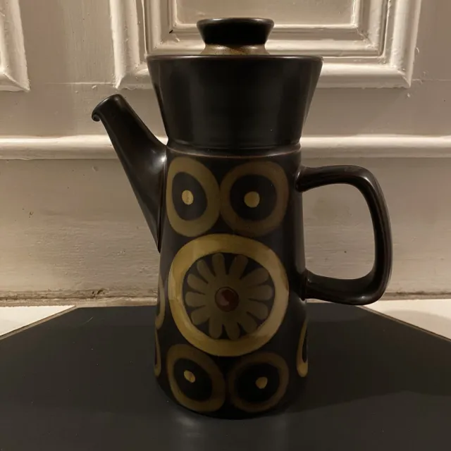 Denby Arabesque Coffee Pot Tea Vintage 8.5" Tall