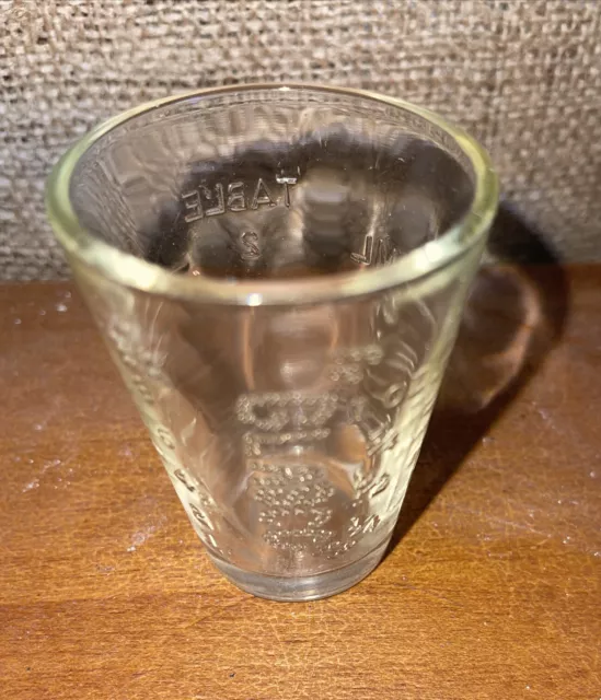 Merco embossed glass measuring cup Tablespoon Teaspoon 1 Wine