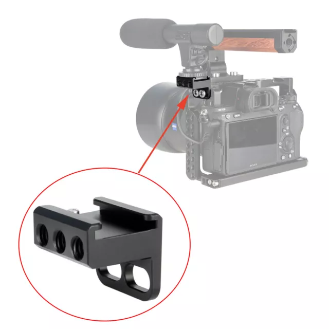 NICEYRIG Cold Shoe Mount Adapter with 1/4" Screw for Cage/Microphone and Monitor