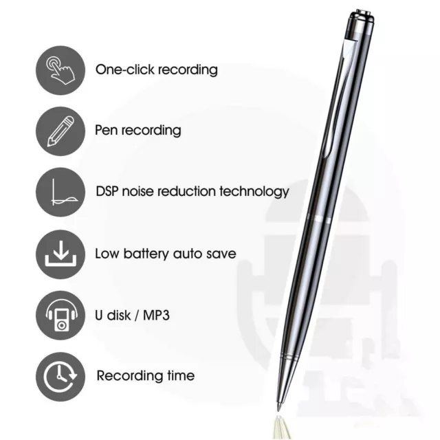 Professional Recording Pen Audio Voice Recorder Dictaphone Digital Sound Record