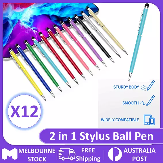 Universal 2 in 1 Touch Screen Stylus Ball Point Pen for iPad iPhone Samsung Tab