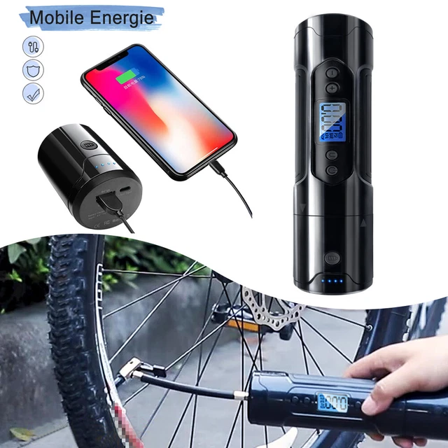 LED Akku Luftpumpe 1000mAh Auto Reifen Druckluft Fahrrad Kompressor Wireless 12V