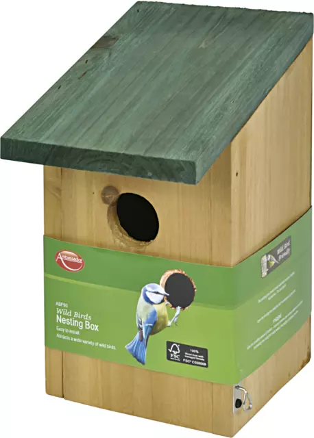 Wooden Garden Nesting Box Bird House Small Wild Birds  Wall Hanging