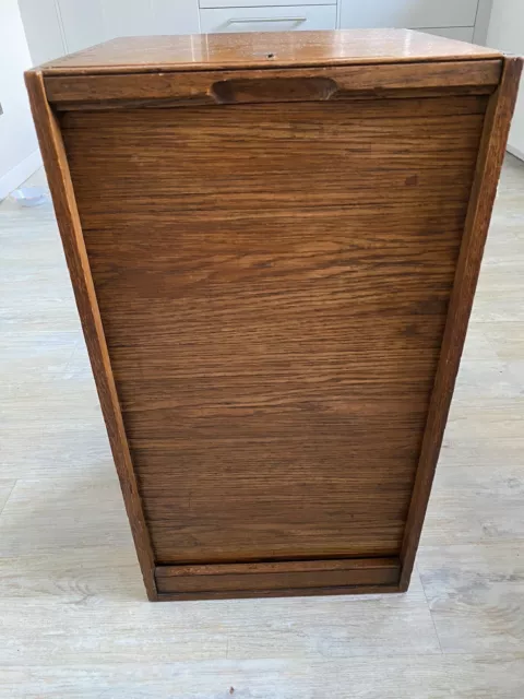 Vintage Oak Tambour Cabinet Cupboard ‘Referee’