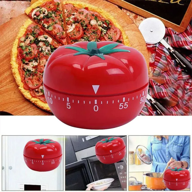 Tomato Timer Alarm Clock Mechanical Timer Tools UK Kitchen Cooking Cute Reminder