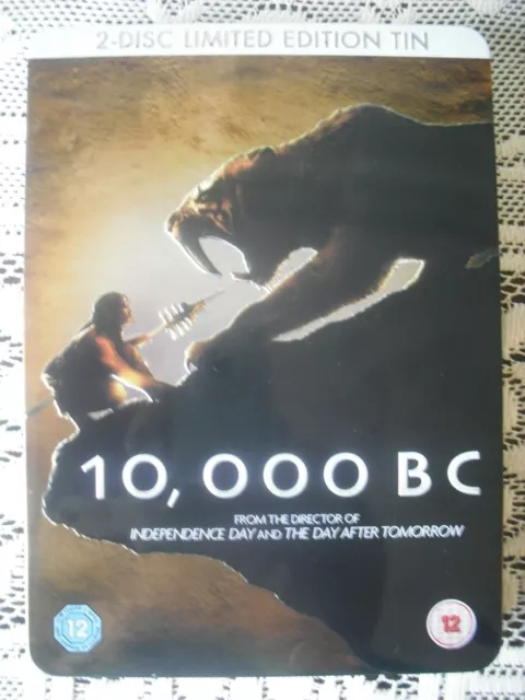 '10,000 Bc' Dvd Tin Box 2 Disc Dvd Edition With Individual Film Negative