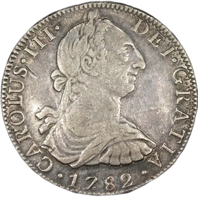 1782 Mexico 8 Reales Mo FF Charles III world crown coin KM# 106.2 - Ships Fast *