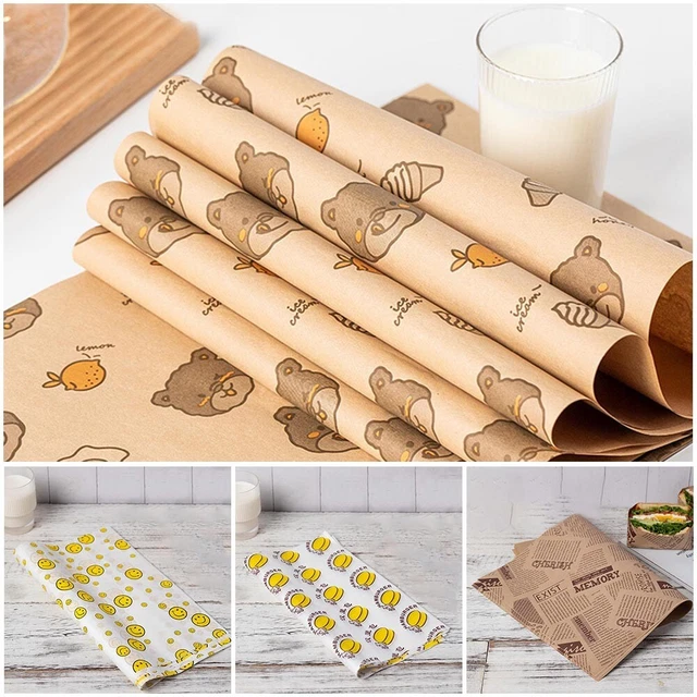 Papier d'emballage pour pain sandwich 50 pièces résistant à la graisse résis