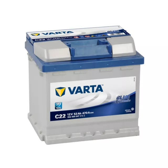 Batterie Varta Blue Dynamic C22 12v 52ah 470A 552 400 047