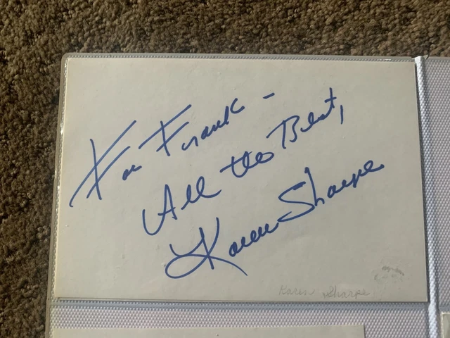 Golden Globe Award Winner Karen Sharpe Autographed Card