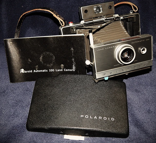 POLAROID LAND CAMERA Automatic 100 with Manual and Hard Case
