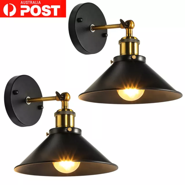 E27 Modern Industrial Vintage Retro Rustic Sconce Wall Light Fitting Fixture AU