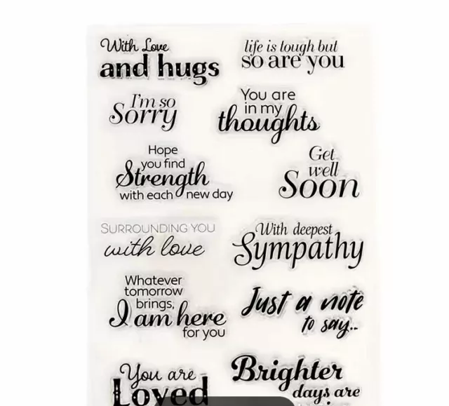Friends Sentiment Words Silicon Transparent Stamp Seal Card Making UK stocked