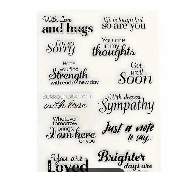 Friends Sentiment Words Silicon Transparent Stamp Seal Card Making UK stocked