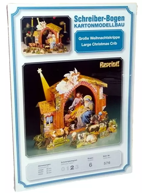 + KARTONMODELLBAU  Kartonmodell  Große Weihnachtskrippe   SCHREIBER-BOGEN  576
