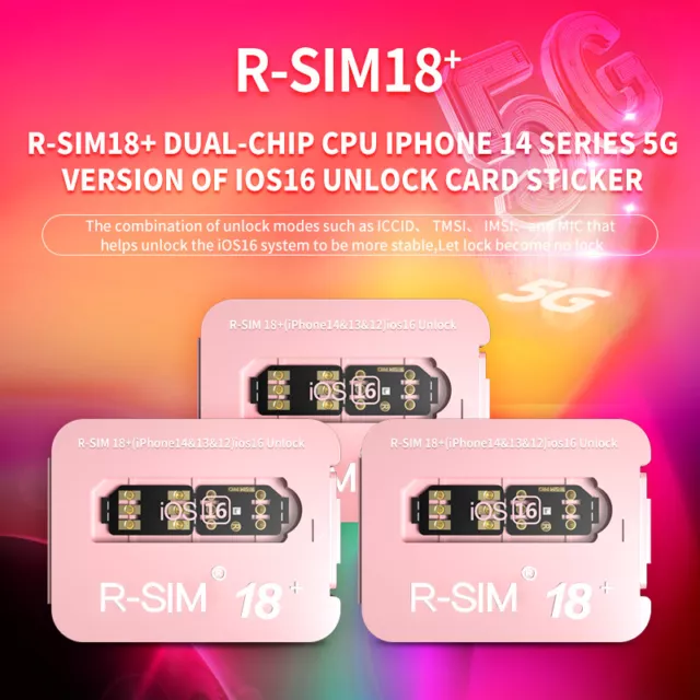 R-SIM 18+ Nano Unlock scheda RSIM per iPhone 14 Plus 13 12 Pro Max 11 Pro IOS B7