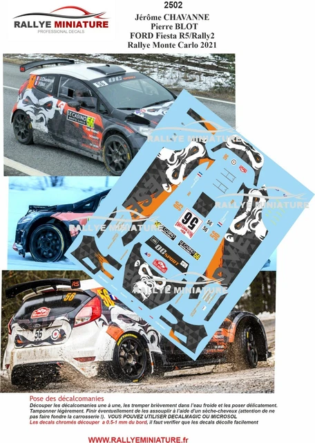 Décalcomanies 1/18 Ford Fiesta R5 N°80 Boland - Rallye ADAC Allemagne 2017 - VV18083