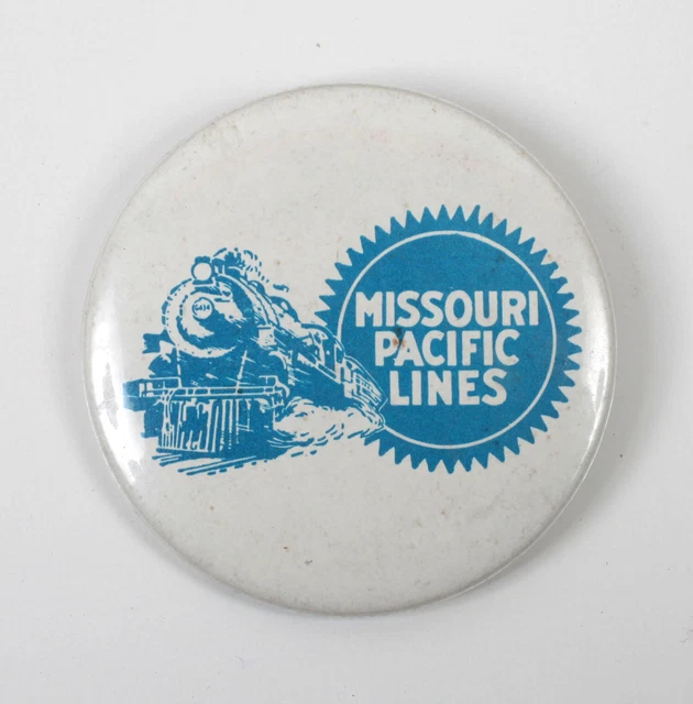 Vintage Railroad Pinback Button Logo Emblem Missouri Pacific Lines