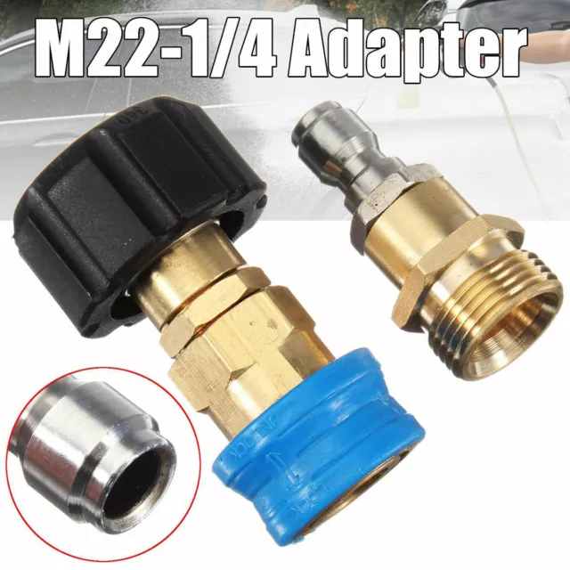 M22 X 1/4" Quick Release Pressure Washer Adapter For Karcher Nilfisk Compatible