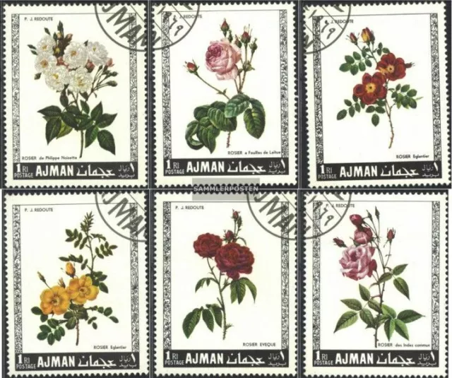 Ajman 405A-410A (kompl.Ausg.) gestempelt 1969 Rosen