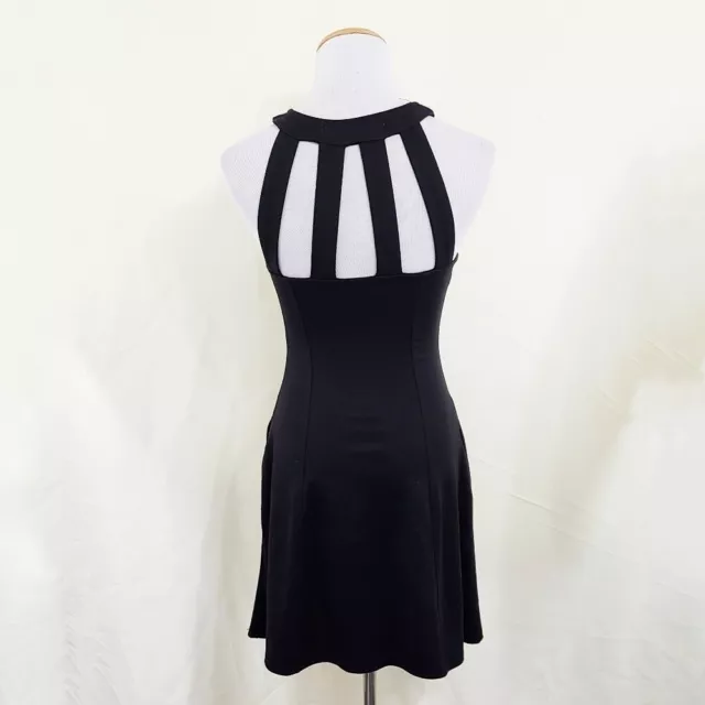 Free People Beach Cage dress black skater mini with pockets size XS 3